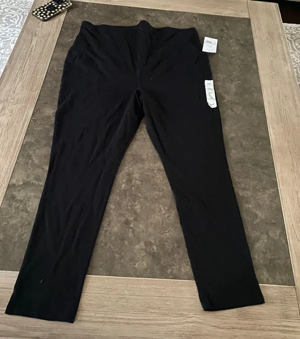 Isabel Maternity Over Belly Knit Maternity Leggings - by Ingrid & Isabel™ Black - Image 4