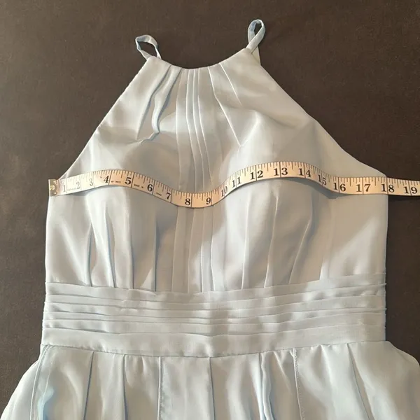 Women’s Short Pale Blue Homecoming Party Halter Dress Corset Back Size 8 **READ - Image 9