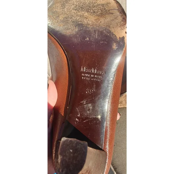 Vintage Brown Max Mara Pointed toe pumps sz 39/8.5 - Image 8