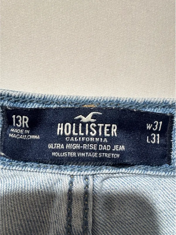 Ultra High-Rise Dad Jeans by Hollister - W31 L31 Light Blue - Image 5