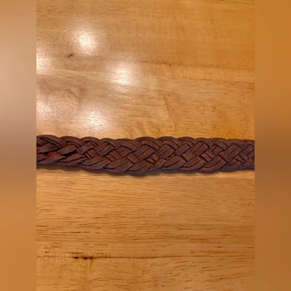 Women's Braided Leather Belt - Brown Unisex 38 inch full boho coastal cowgirl - Image 15