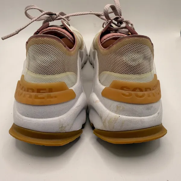Sorel Kinetic RNEGD Float Sneakers in Chalk & Eraser Pink Vapor Womens Size US 9 - Image 5