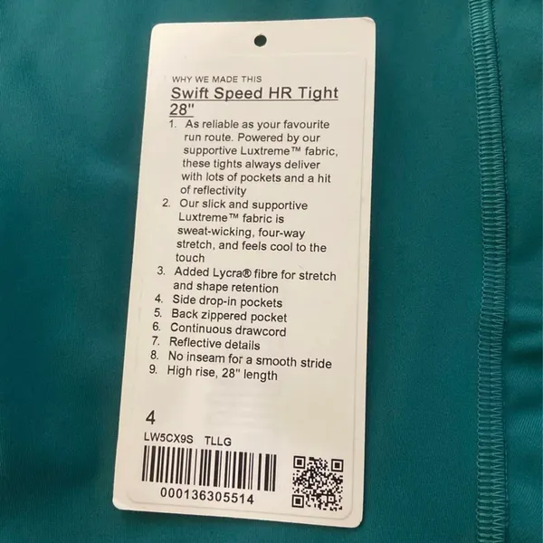 Swift Speed High-Rise Tight 28” Size 4 - Image 3