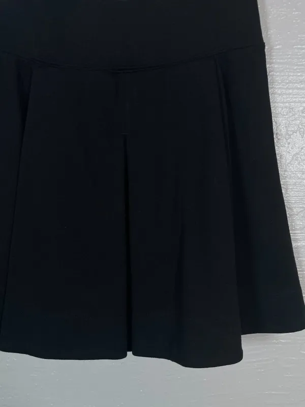 Kit and Ace Women 4 Black Pleated Mini Skirt High Waisted Pockets Ponte Knit - Image 2