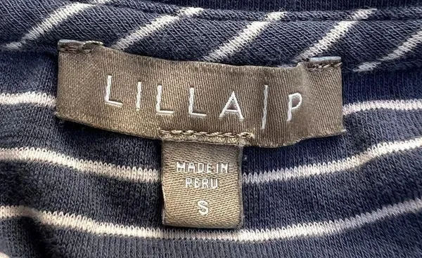 Lilla P Half Elbow Sleeve Boat Neck Striped Shirt Size Small - Image 4