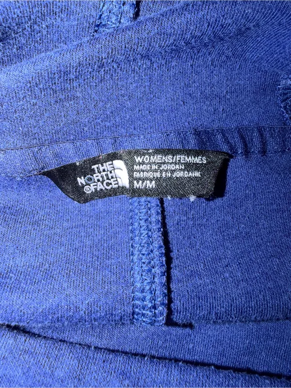 The North Face Women's Athletic Hoodie Blue w/ thumbholes sz Medium - Image 4