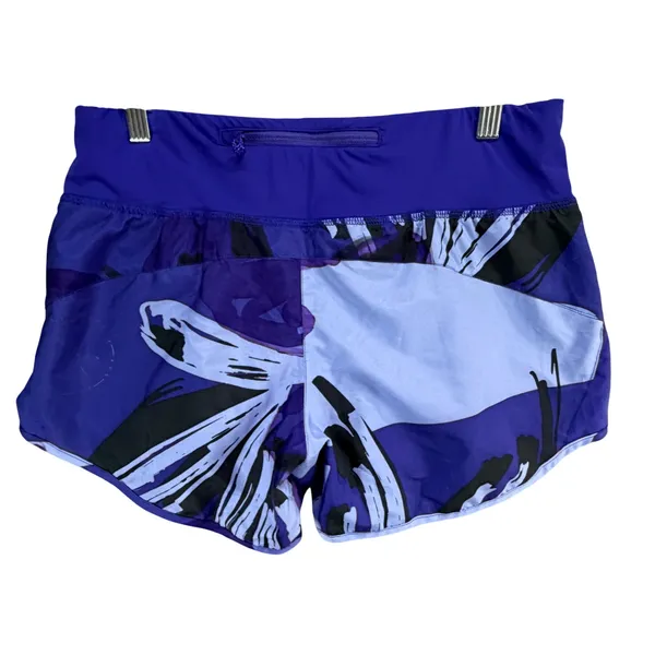 Salomon Elevate 2 in 1 Running Shorts Womens M Purple Abstract Print Athletic - Image 3
