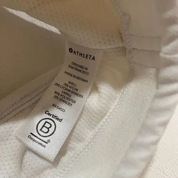 Athleta White Strappy Sports Bra XS Yoga Pilates Activewear - Image 8