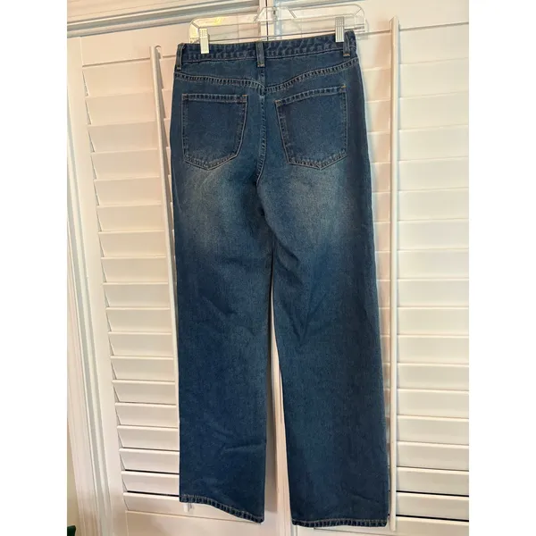 Angel Kiss‎ Leopard Heart Patch Jeans - Image 2