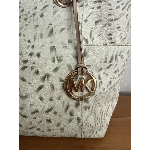 Michael Kors - Jet Set Signature - Vanilla Tote Bag - Image 2