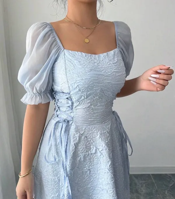 shein light blue dress - Image 2
