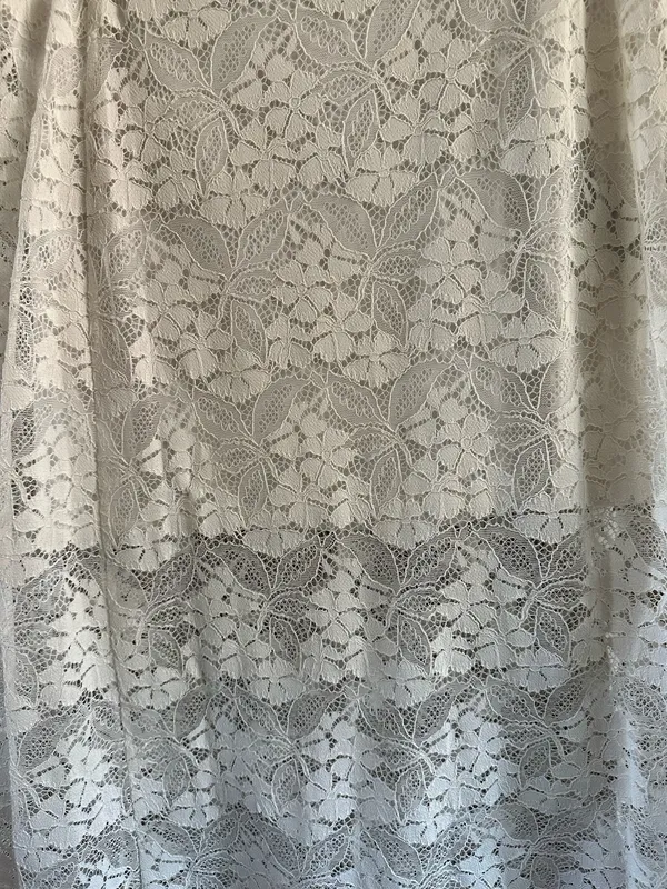 The Kooples Floral Scalloped Lace Midi Skirt - Ecru White Size 3 (US L) - Image 3