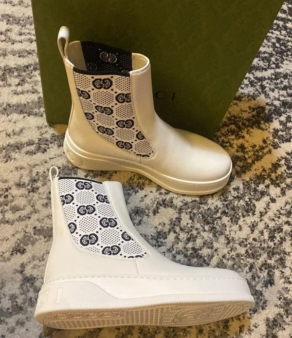 GG Supreme Panelled Chelsea Boots Size 38 - Image 4