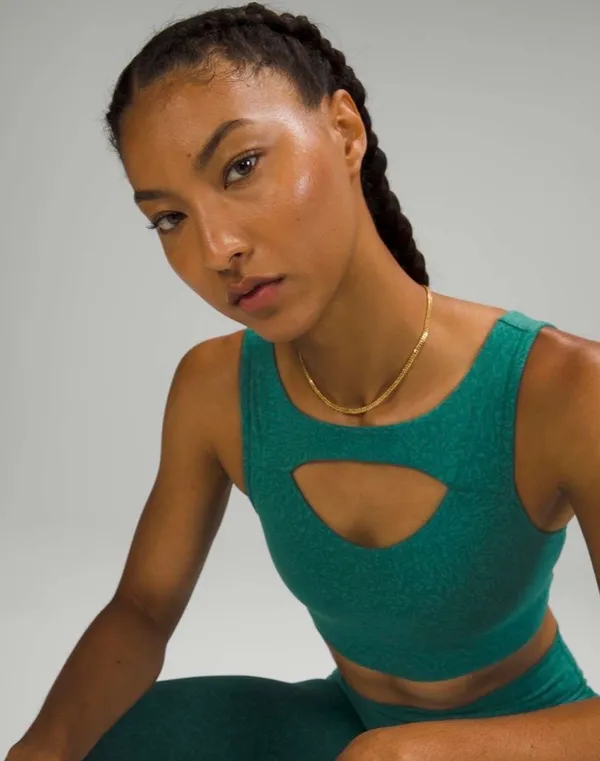 Lululemon Everlux Cut-Out Train Bra *Medium Support, B/C Cups Crunch Teal Lagoon 6 - Image 6