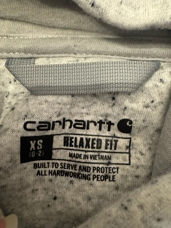 Carhartt Size XS Womens Speckled Gray Hoodie - Image 3