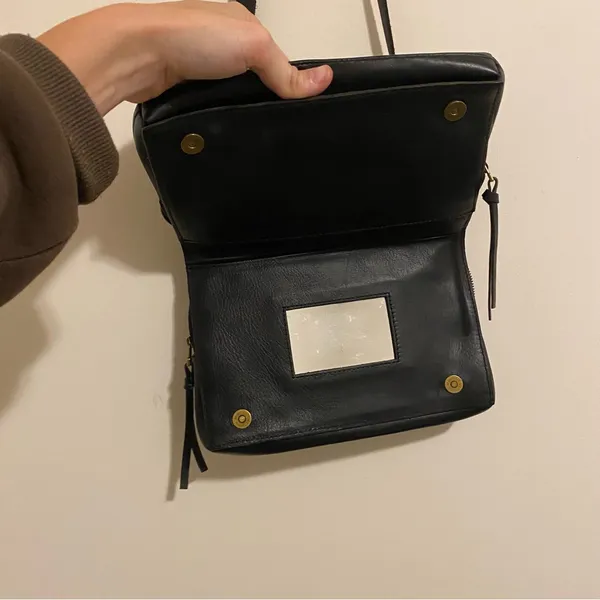 Madewell Black Leather Crossbody Purse - Image 8