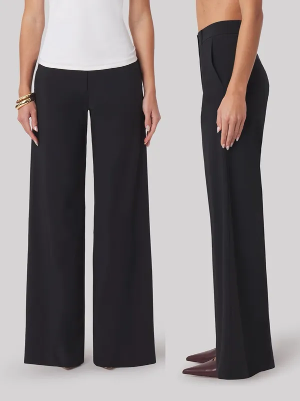 Williams Athletic Club • Toni Golf Pant black wide leg flat front trouser light - Image 6