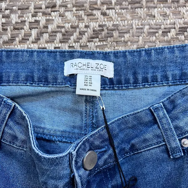 RACHEL ZOE Denim Midi Skirt sz 10 - Image 4