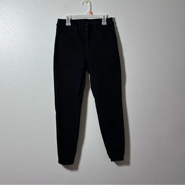 American Eagle Women Black Curvy High Rise Jegging Jeans Dream Stretch size 2 S. - Image 2