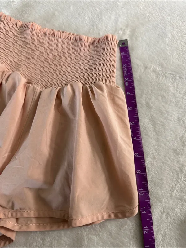 Offline aerie High-Waist Smocked Waistband Women's Shorts - Blush - Image 8