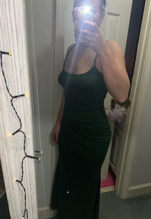 SheIn NWOT Solid Green Cami Long Soft Lounge Dress - Image 6