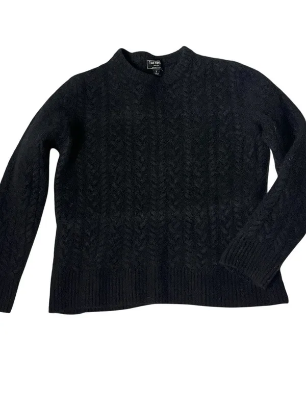 TODD SNYDER Black Lambswool Sweater Fits Size XS Flawed Read Description - Image 4