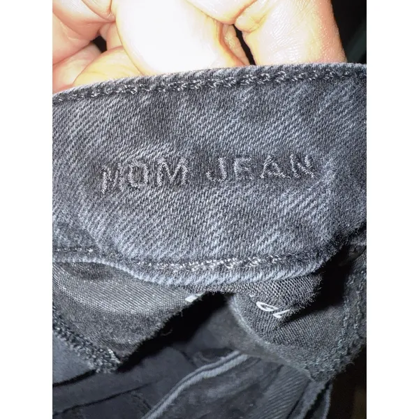 American Eagle‎ AE Jeans Womens Sz 10 Black Mom Jean Distressed Denim - Image 5