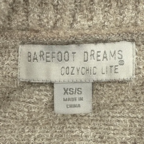 Barefoot Dreams CozyChic Lite Circle Cardigan Shawl Collar Open‎ Front Tan XS/S - Image 6