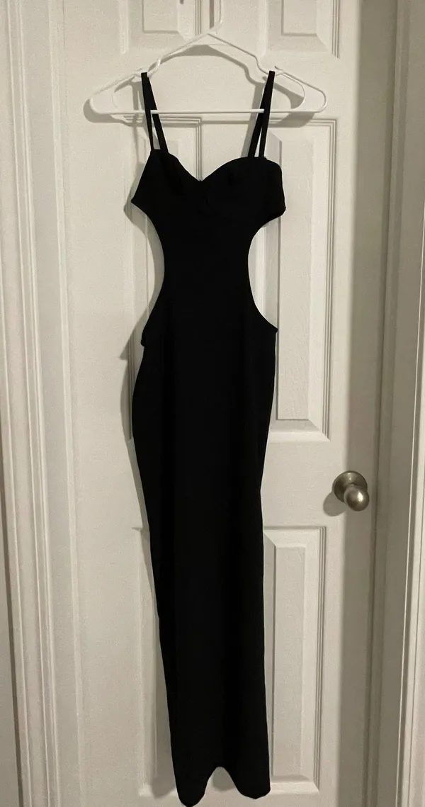 Edikted Black Cutout Dress - Image 3