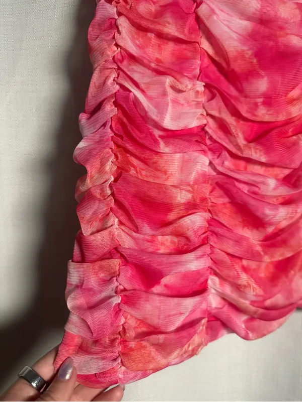 Superdown from REVOLVE Ivanna Mini Pink Tie Dye Strapless Mini Dress Size XS - Image 7