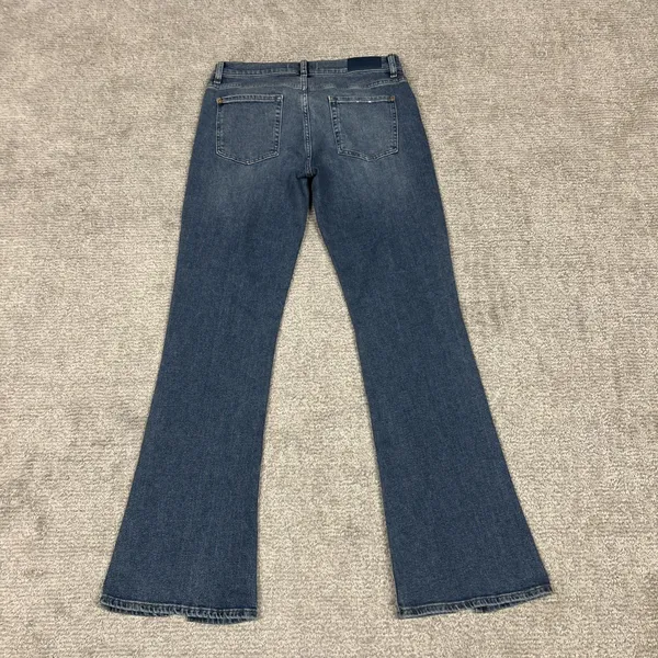 Seven 7 For All Mankind Bootcut Jeans Women 30 Med Wash Stretch Split Hem - Image 8