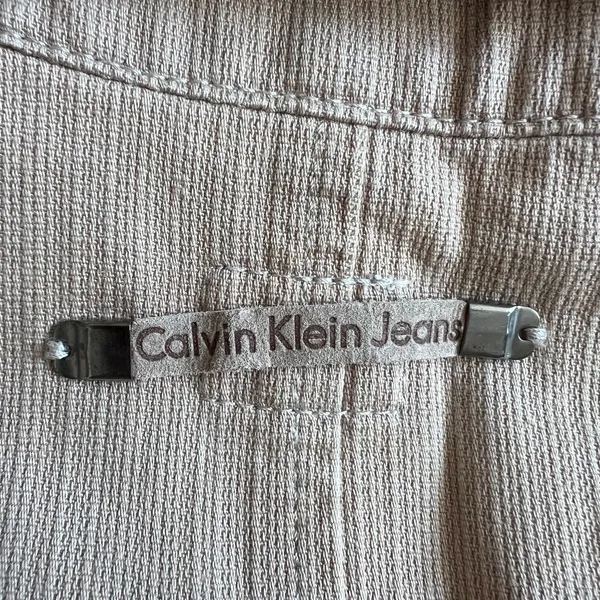 Calvin Klein Beige Collared Long Sleeve Jocket, M - Image 8