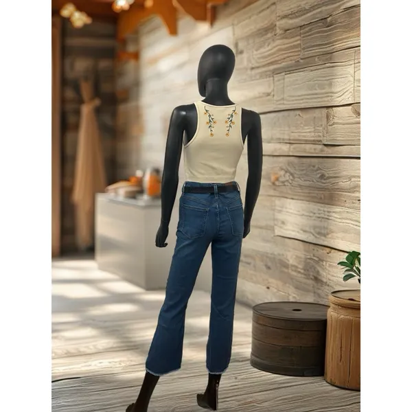 ZARA‎ SEAMLESS EMBROIDERED TOP | ZARA SUNFLOWERS Sz XS - Image 3