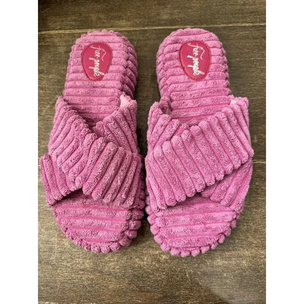 NWOB Free People Two Days in Ibiza Terry‎ Platfrom Slide Sandals Orchid size 9.5 - Image 8