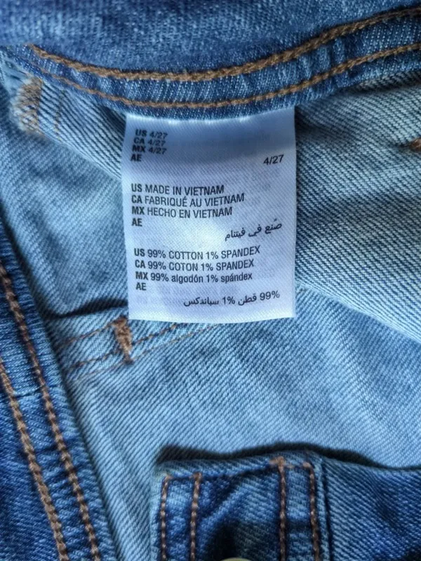 On 34th Womens 4/27 (24W x 26L) Barrel Leg High Rise Stretch Blue Denim Jeans - Image 12