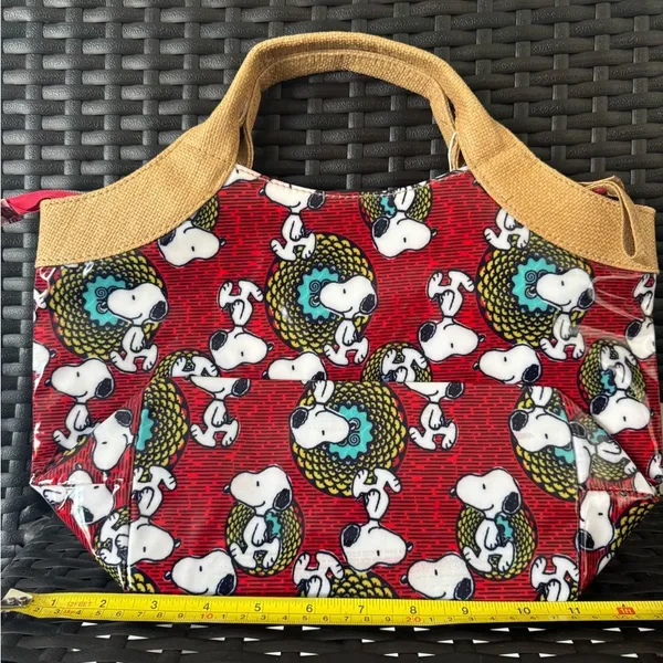 Peanuts Snoopy Handheld Purse Bag Pouch Red - Image 3