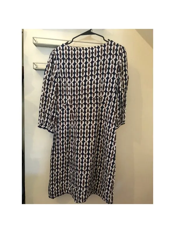 Boden EUC Women's Geometric Print Scoop Neck Dress Size 8L - Image 7