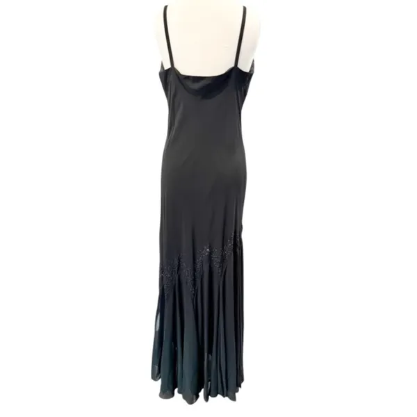R&M RICHARDS Long Maxi Chiffon Beaded Spaghetti Strap Cocktail Dress - Image 6