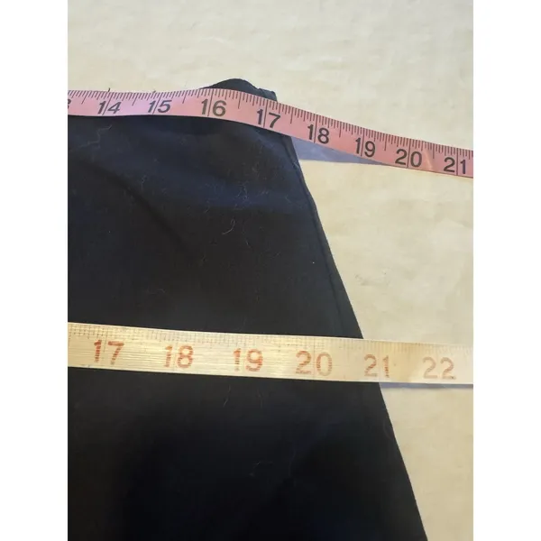 Anthropologie A Lined Mini Skirt Black Sz Large Boho Minimalist Workwear Zipper - Image 7