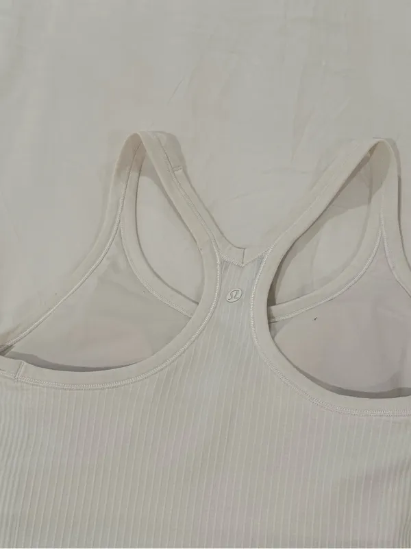 lululemon athletica Ribbed Racerback Tank - White - Image 4