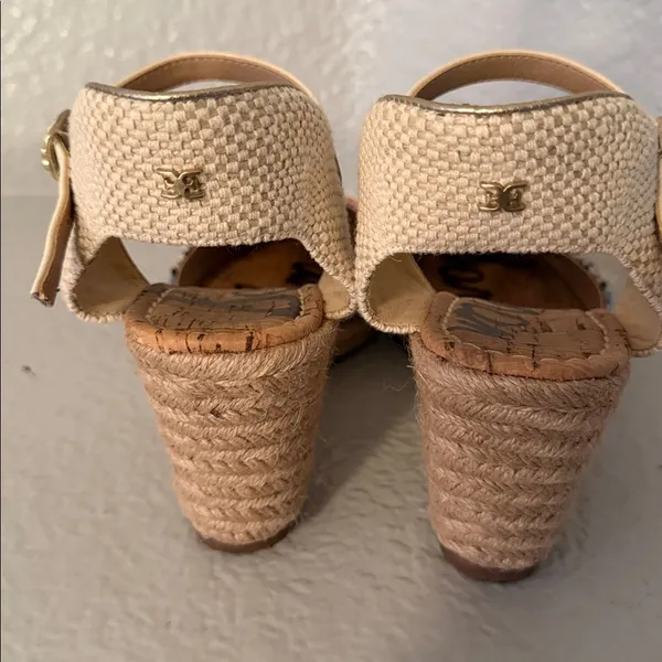 Sam Edelman Payton Espadrille Flats Size 8 Natural Jute Platform Summer Shoes - Image 5