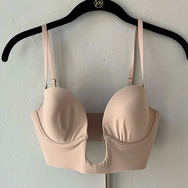 Nwt Skims Shapewear Deep Plunge Strapless Bra Clay S - Image 5