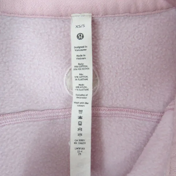 Lululemon Scuba Oversized Funnel Neck Half Zip Pink Tide Sweatshirt XS/S - Image 11