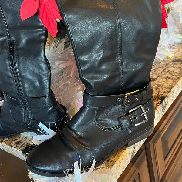 Black Full Length Boots Womens 7.5 Excellent condition - Image 6
