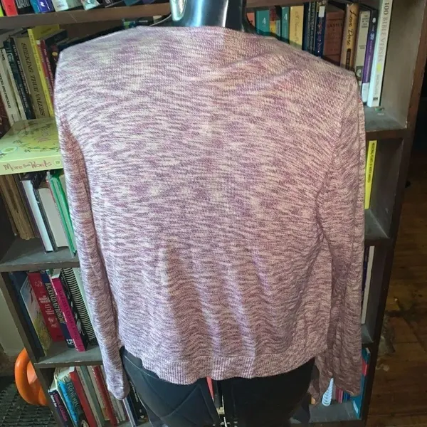 Torrid heathered drape front pink 0/L cozy normcore cardigan - Image 2