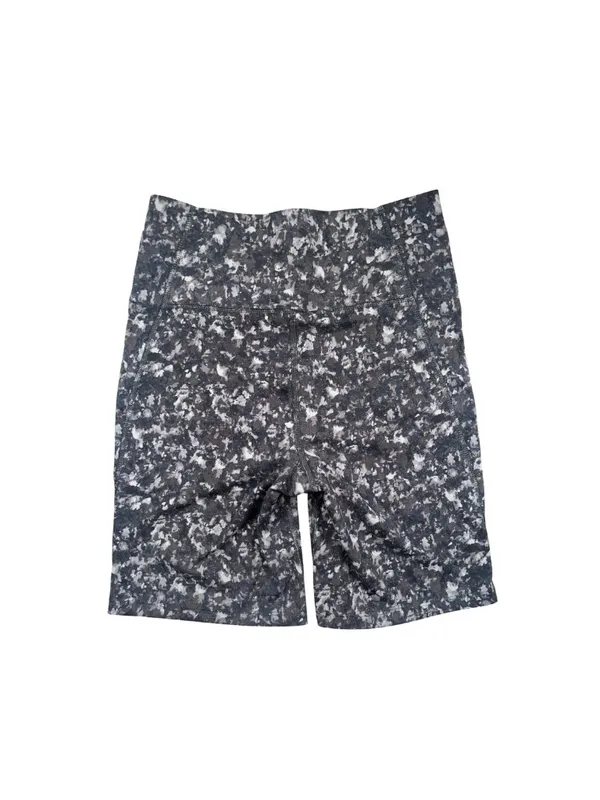 All In Motion Biker Shorts Gray Black Marble Print Pockets Size Small - Image 4