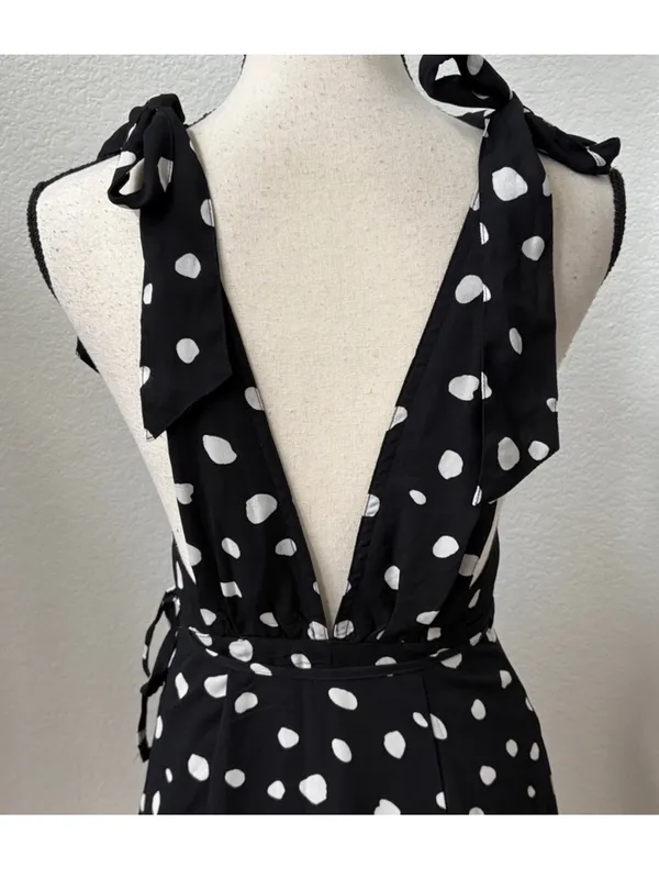 Abercrombie & Fitch wrapped-up mini dress polka dot M - Image 7