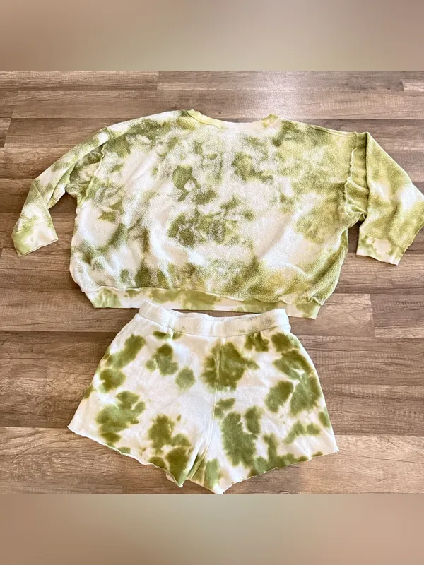 FREE PEOPLE Kelly Tie Dye shorts sweatshirt - Image 11