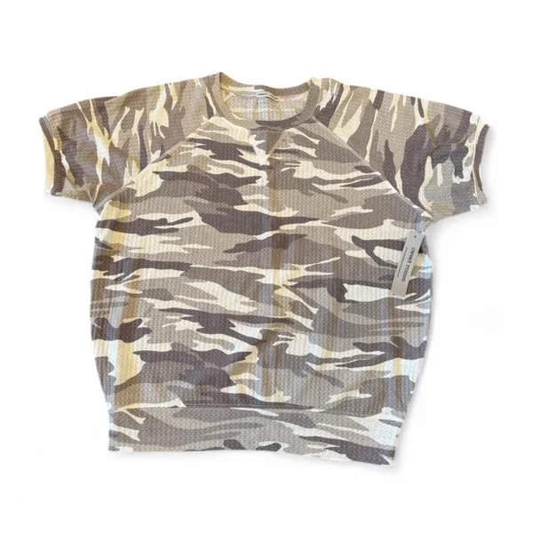 Sweet Romeo Gray Camo Waffle Knit Top‎ NW Size Small - Image 3