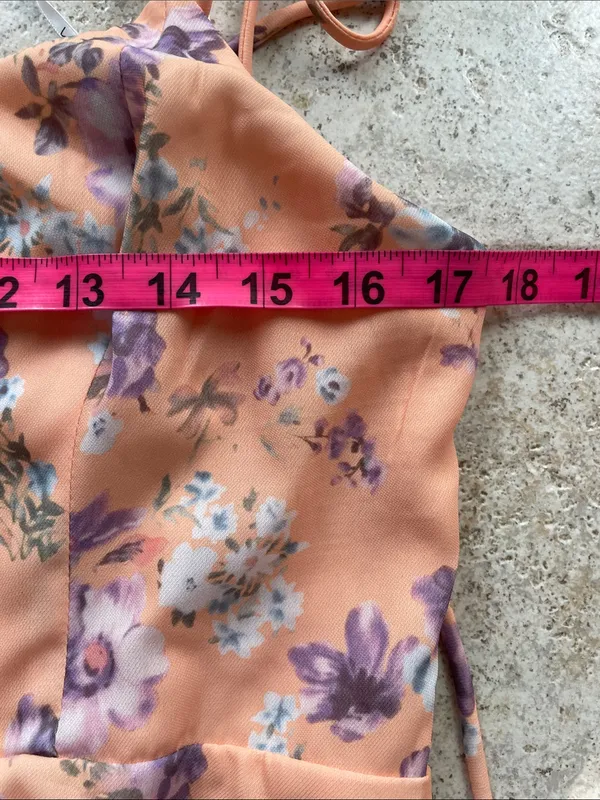 Lulus Started With a Kiss Orange Floral Print Tie-Strap Tiered Dress - Image 14